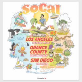 SoCal custom-cut vinyl Sticker