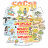 SoCal custom-cut vinyl Sticker (Voorkant)