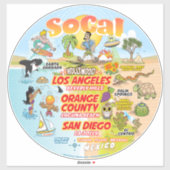 SoCal custom-cut vinyl Sticker (Vel)