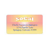 SoCal-instelling Etiket (Voorkant)
