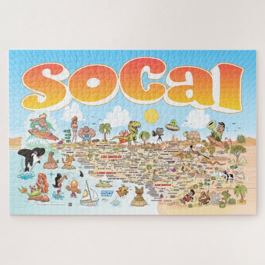 SoCal Jigzaag Puzzle Legpuzzel (Horizontaal)