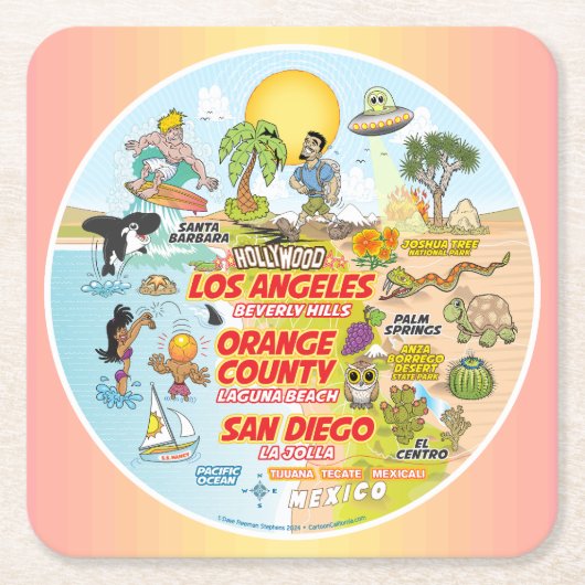 SoCal Kartonnen Onderzetters (Voorkant)