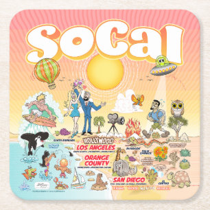 SoCal Kartonnen Onderzetters