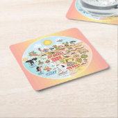 SoCal Kartonnen Onderzetters (Schuin)