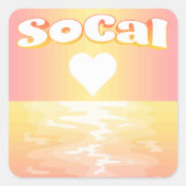 SoCal Love Square Sticker (Voorkant)