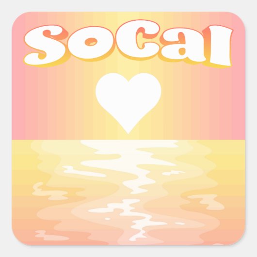 SoCal Love Square Sticker (Voorkant)