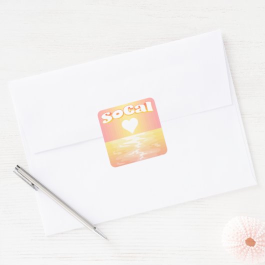 SoCal Love Square Sticker (Envelop)