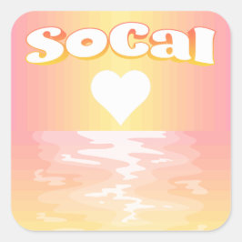 SoCal Love Vierkante Sticker