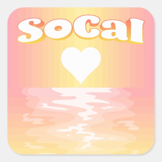 SoCal Love Vierkante Sticker (Voorkant)