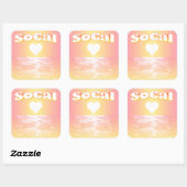 SoCal Love Vierkante Sticker (Vel)