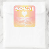SoCal Love Vierkante Sticker (Tas)