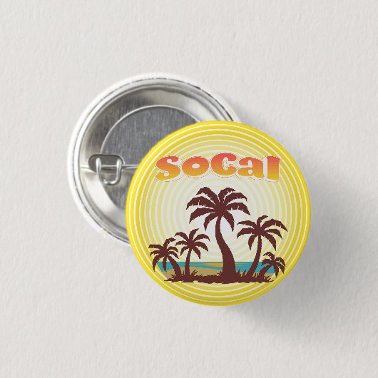 SoCal Palm Trees Ronde Button 3,2 Cm (Voorkant /achterkant)