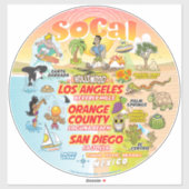 SoCal Paradise Custom-Cut Vinyl Sticker (Vel)