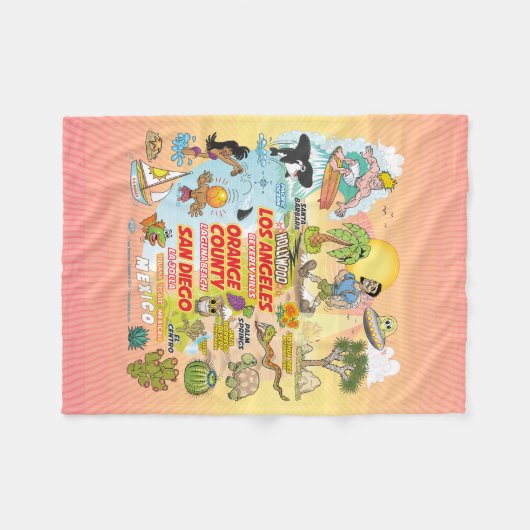 SoCal Paradise Fleece Deken (Voorkant (Horizontaal))