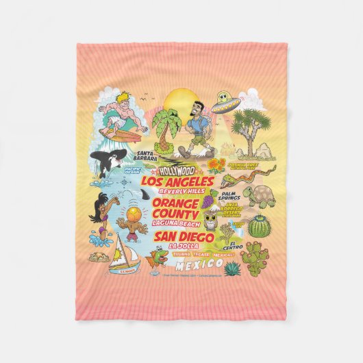 SoCal Paradise Fleece Deken (Voorkant)