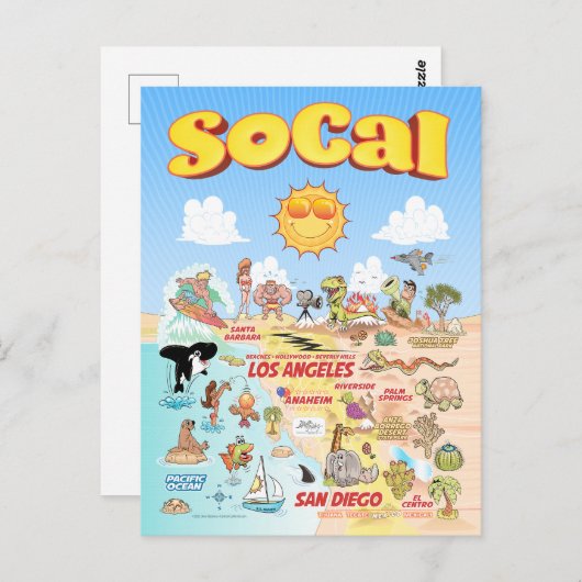 SoCal-scène Briefkaart (Voorkant / Achterkant)
