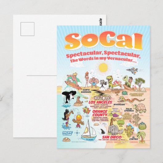 SoCal Scene-Briefkaart Briefkaart (Voorkant / Achterkant)