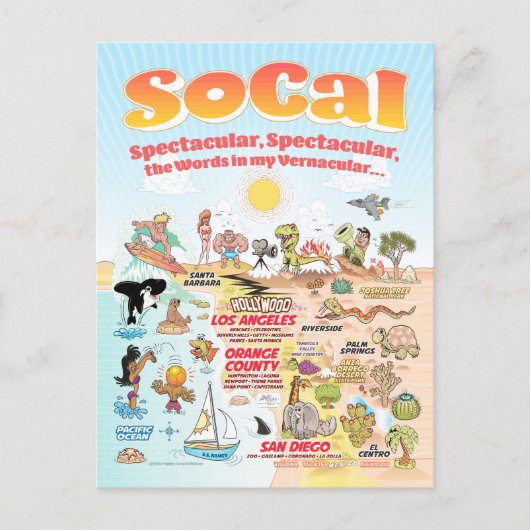 SoCal Scene-Briefkaart Briefkaart (Voorkant)