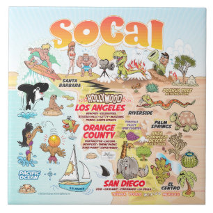 SoCal Scene Keramische Tegel Tegeltje
