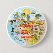 SoCal-scène Ronde Button 7,6 Cm (Voorkant)