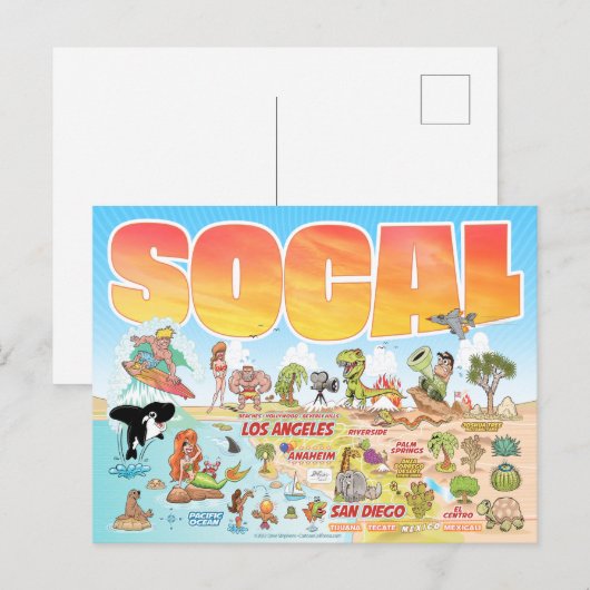 SoCal Souvenir Briefkaart (Voorkant / Achterkant)