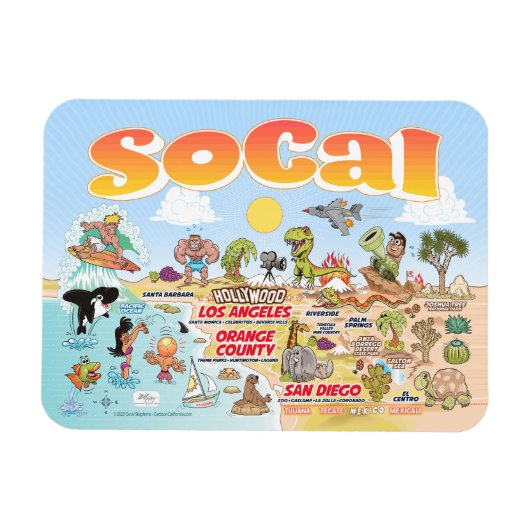 SoCal Souvenir Magnet Magneet (Horizontaal)