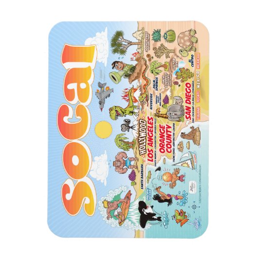 SoCal Souvenir Magnet Magneet (Verticaal)