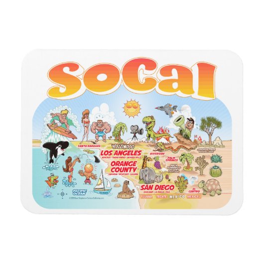 SoCal Souvenir Magnet Magneet (Horizontaal)