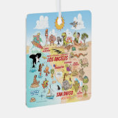 SoCal Square Metalen Ornament (Voorkant Rechts)