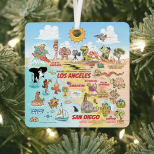 SoCal Square Metalen Ornament