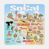 SoCal Square Metalen Ornament (Achterkant)