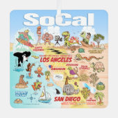 SoCal Square Metalen Ornament (Voorkant)