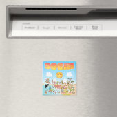 SoCal Sunny Cartoon Magnet (Insitu (Vaatwasser))