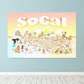 SoCal Sunset Canvas Afdruk (Insitu (Houten vloer))