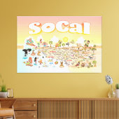 SoCal Sunset Canvas Afdruk (Insitu (Woonkamer))