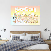SoCal Sunset Canvas Afdruk (Insitu (Slaapkamer))
