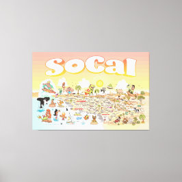 SoCal Sunset Canvas Afdruk