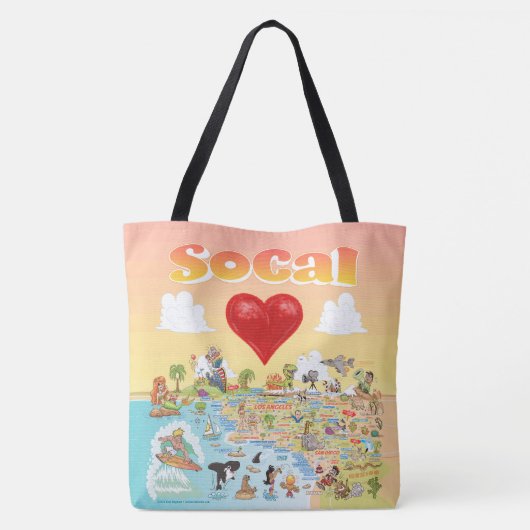 SoCal Sunset Canvas tas (Achterkant)