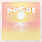 SoCal Sunset Glazen Onderzetter (Voorkant)