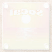 SoCal Sunset Glazen Onderzetter (Achterkant)