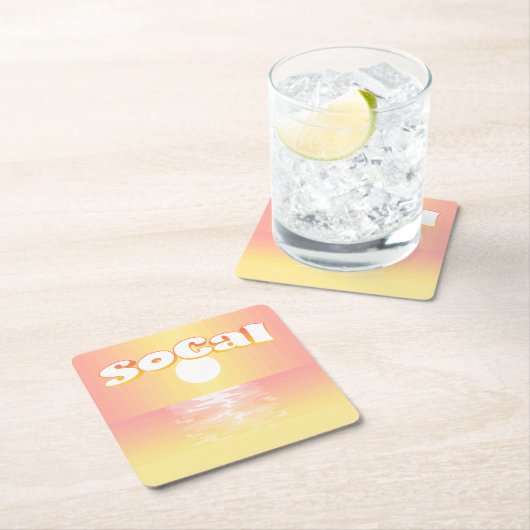 SoCal Sunset Kartonnen Onderzetters (Insitu)