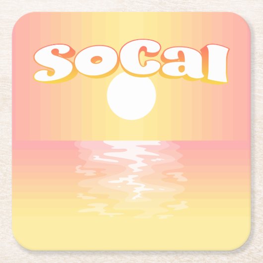 SoCal Sunset Kartonnen Onderzetters (Voorkant)