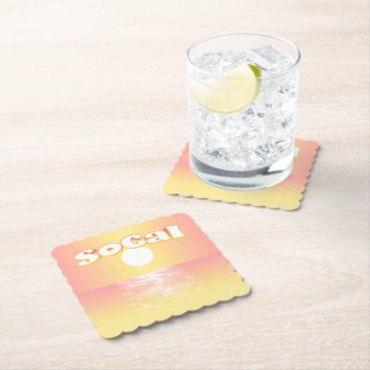 SoCal Sunset Kartonnen Onderzetters (Insitu)