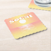 SoCal Sunset Kartonnen Onderzetters (Gebogen)