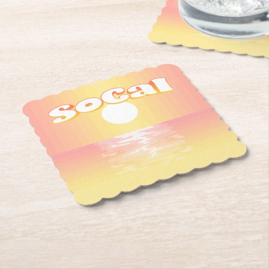 SoCal Sunset Kartonnen Onderzetters (Gebogen)