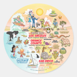 SoCal Sunset Ronde Sticker