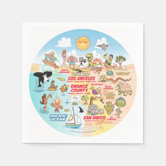 SoCal Sunset Servet (Voorkant)
