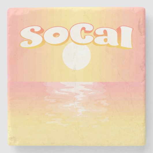 SoCal Sunset Stenen Onderzetter (Voorkant)