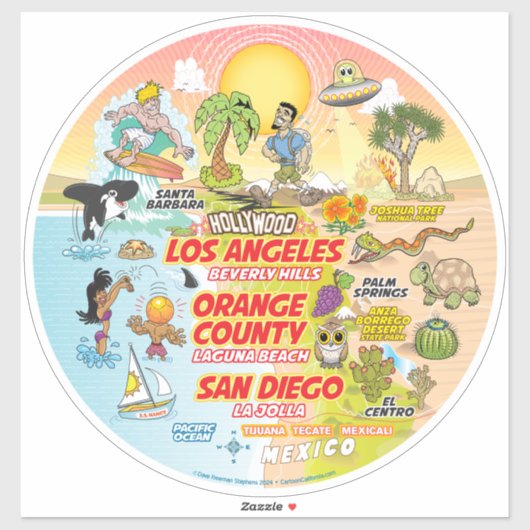 SoCal Sunset Sticker (Vel)