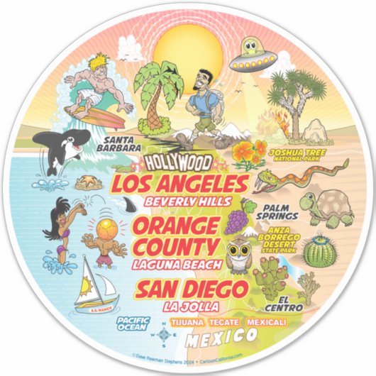 SoCal Sunset Sticker (Voorkant)
